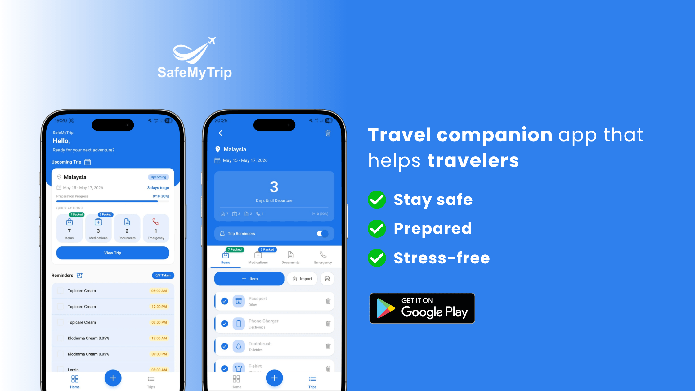 SafeMyTrip - Travel Companion